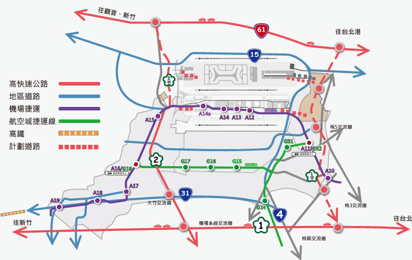 機場設施現況-機場聯外高速公路系統規劃